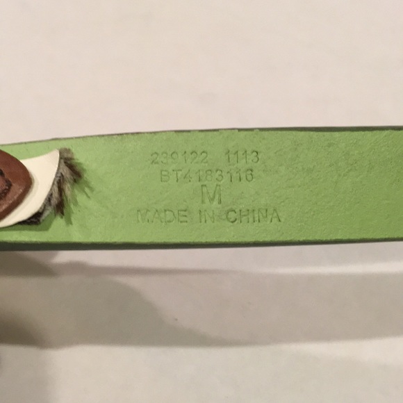 Fossil Mint Green Patent Leather Slim Belt Minimalist Career Size Medium - Picture 5 of 15